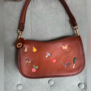 Coach Purse Mothers Day Swinger Bag with Garden Embroidery